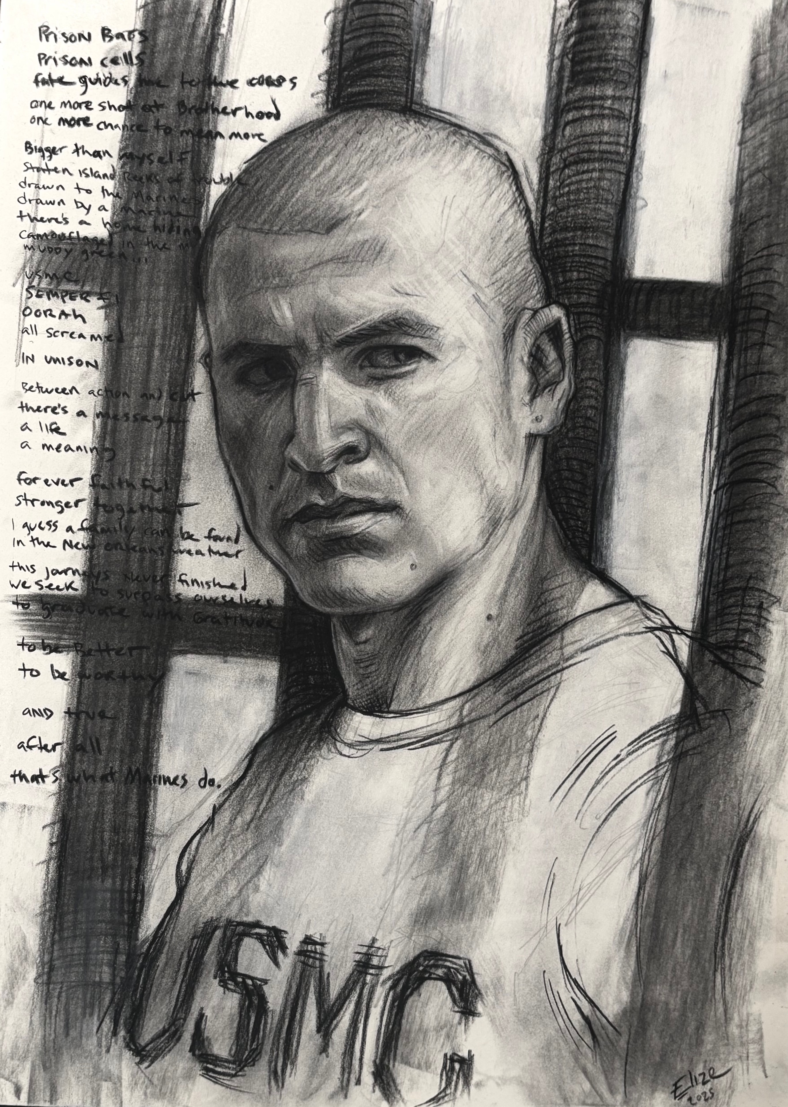 Boots — Slovacek, charcoal portrait