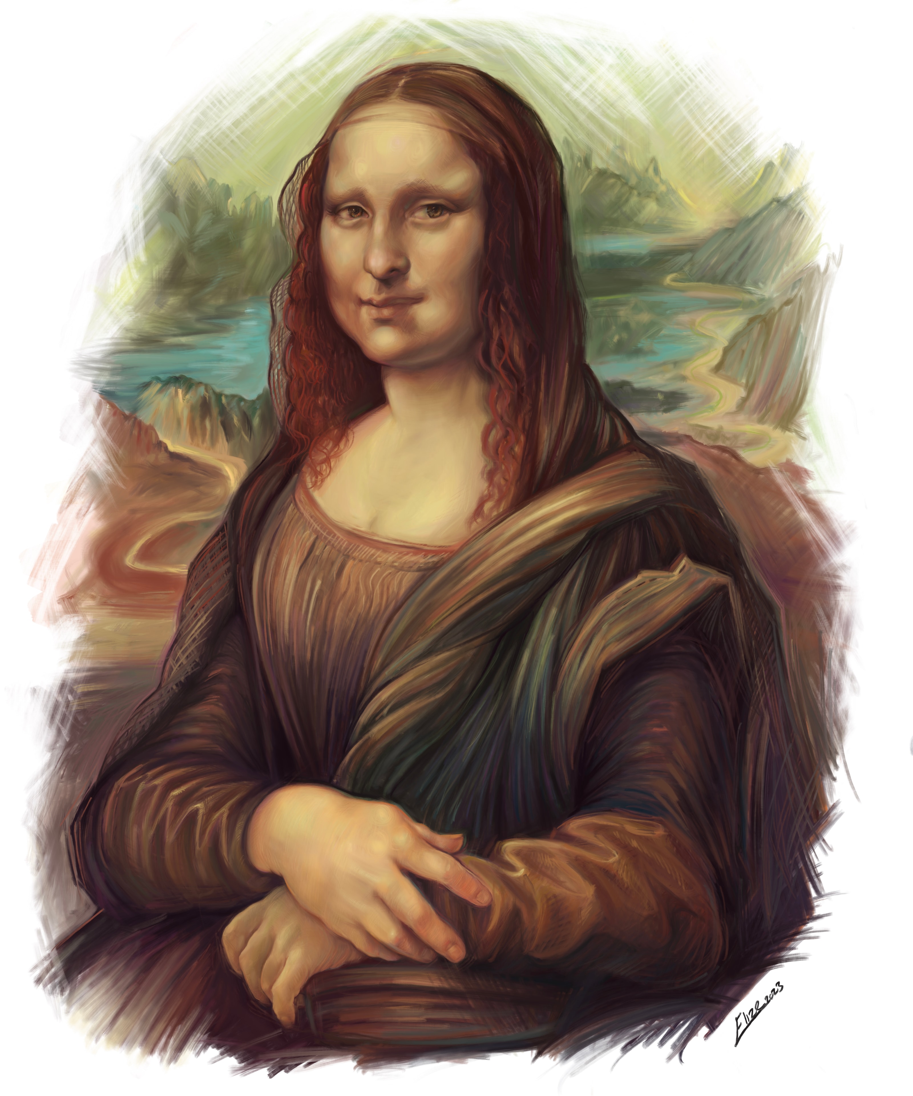 Mona Lisa Study — digital art by Elize McKelvey
