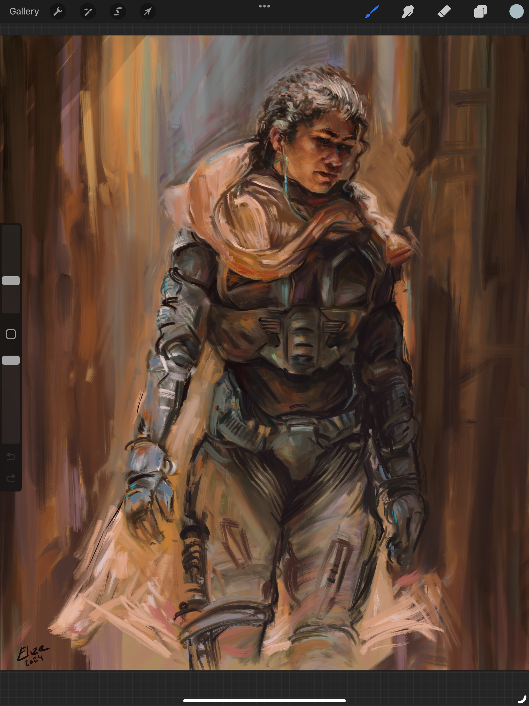 Sci-Fi Warrior — digital art by Elize McKelvey