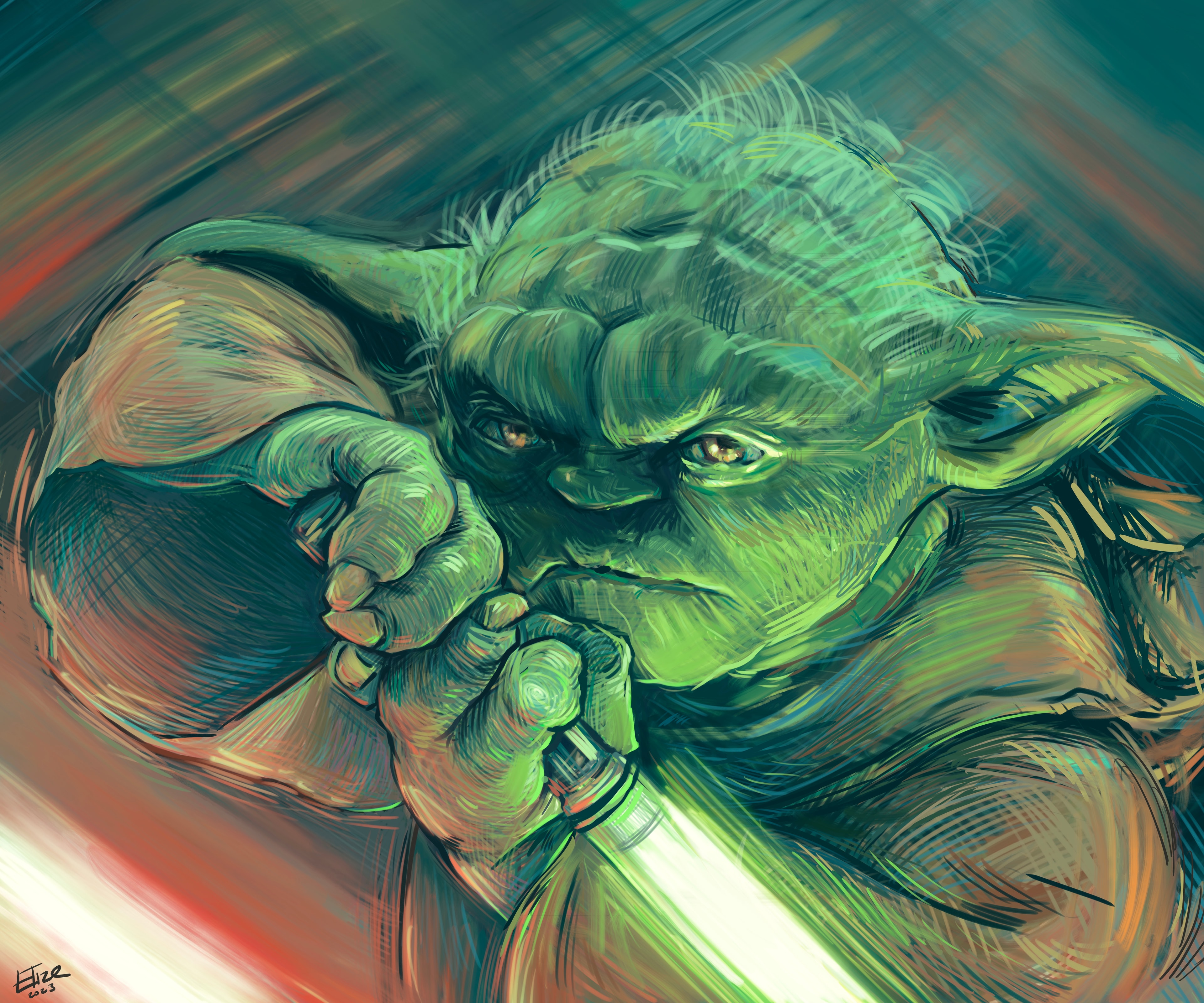 Yoda — digital art by Elize McKelvey
