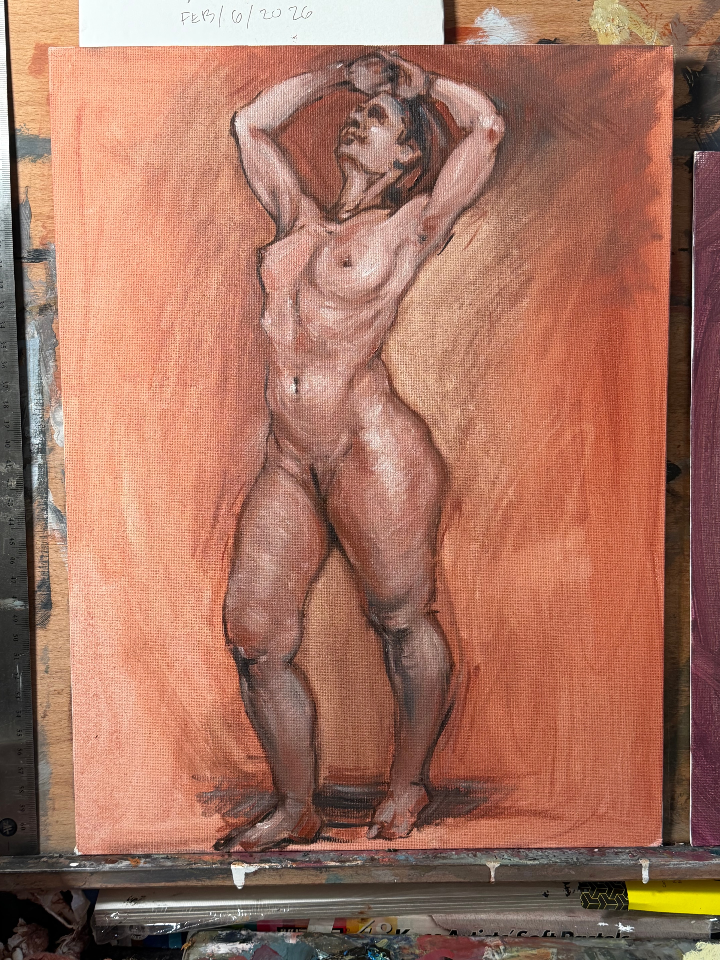 Reclining Female, Terracotta Ground