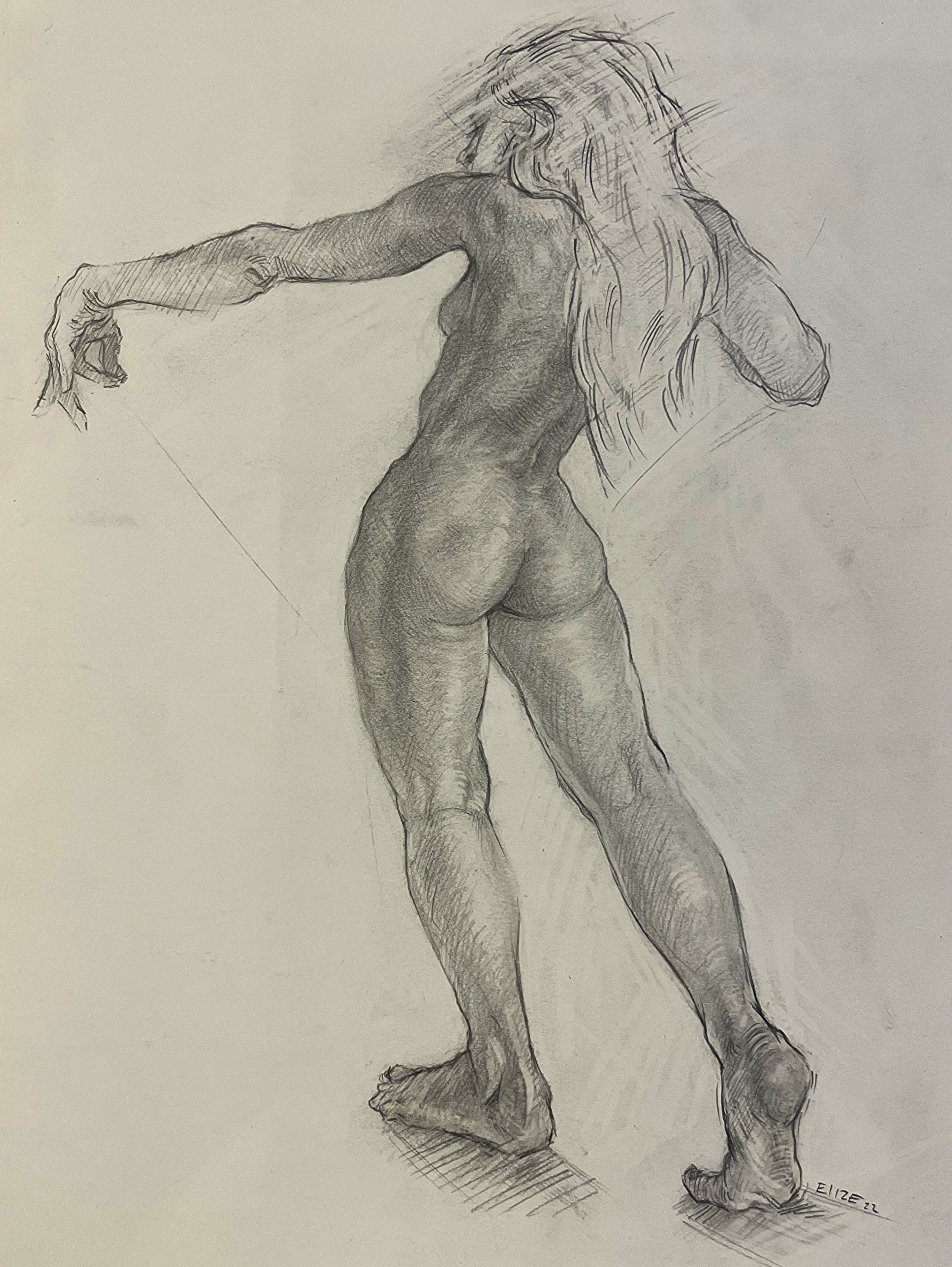 Standing Female Figure, Back View