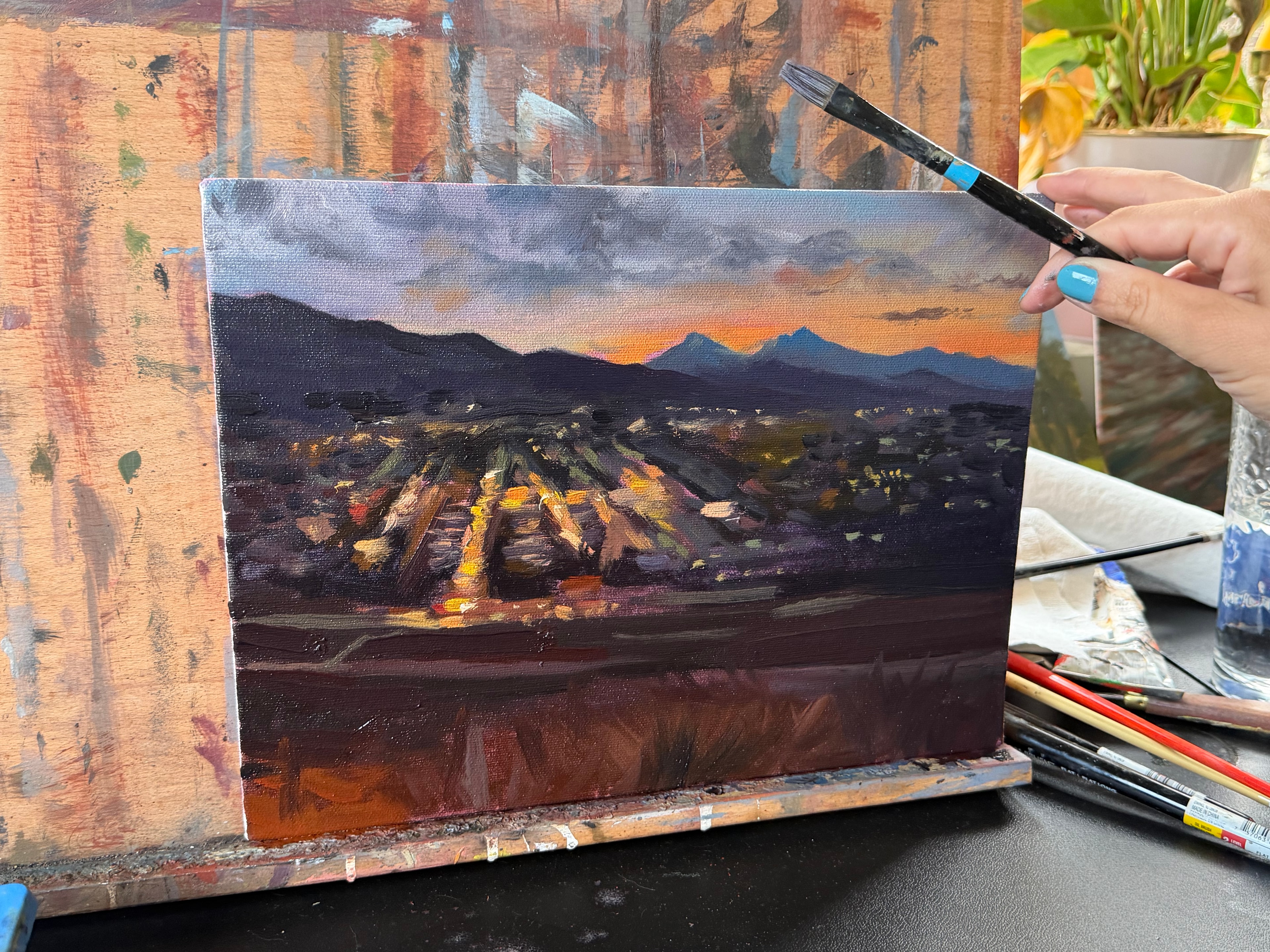 Desert Night — oil painting by Elize McKelvey