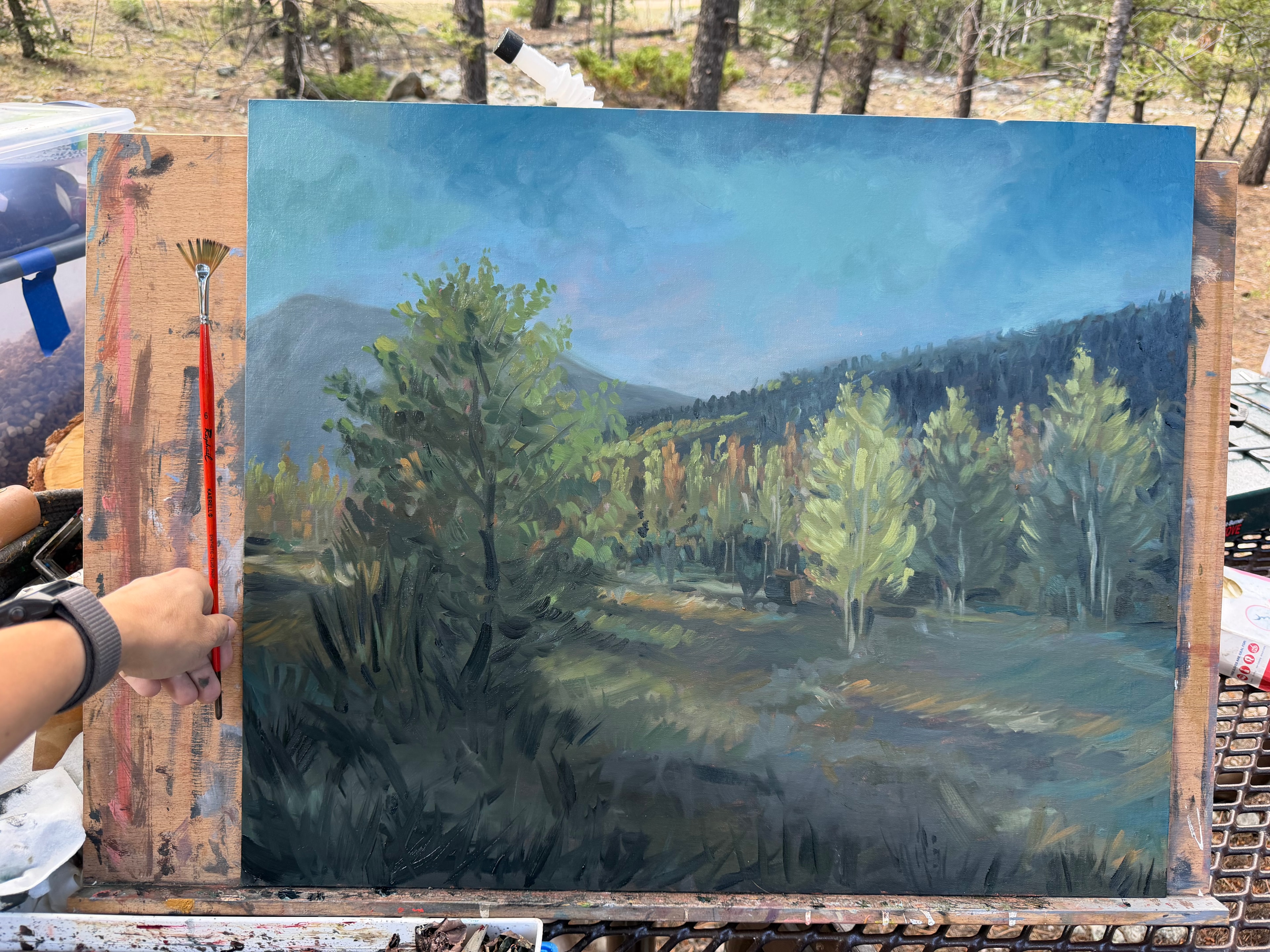 Forest Treeline — oil painting by Elize McKelvey