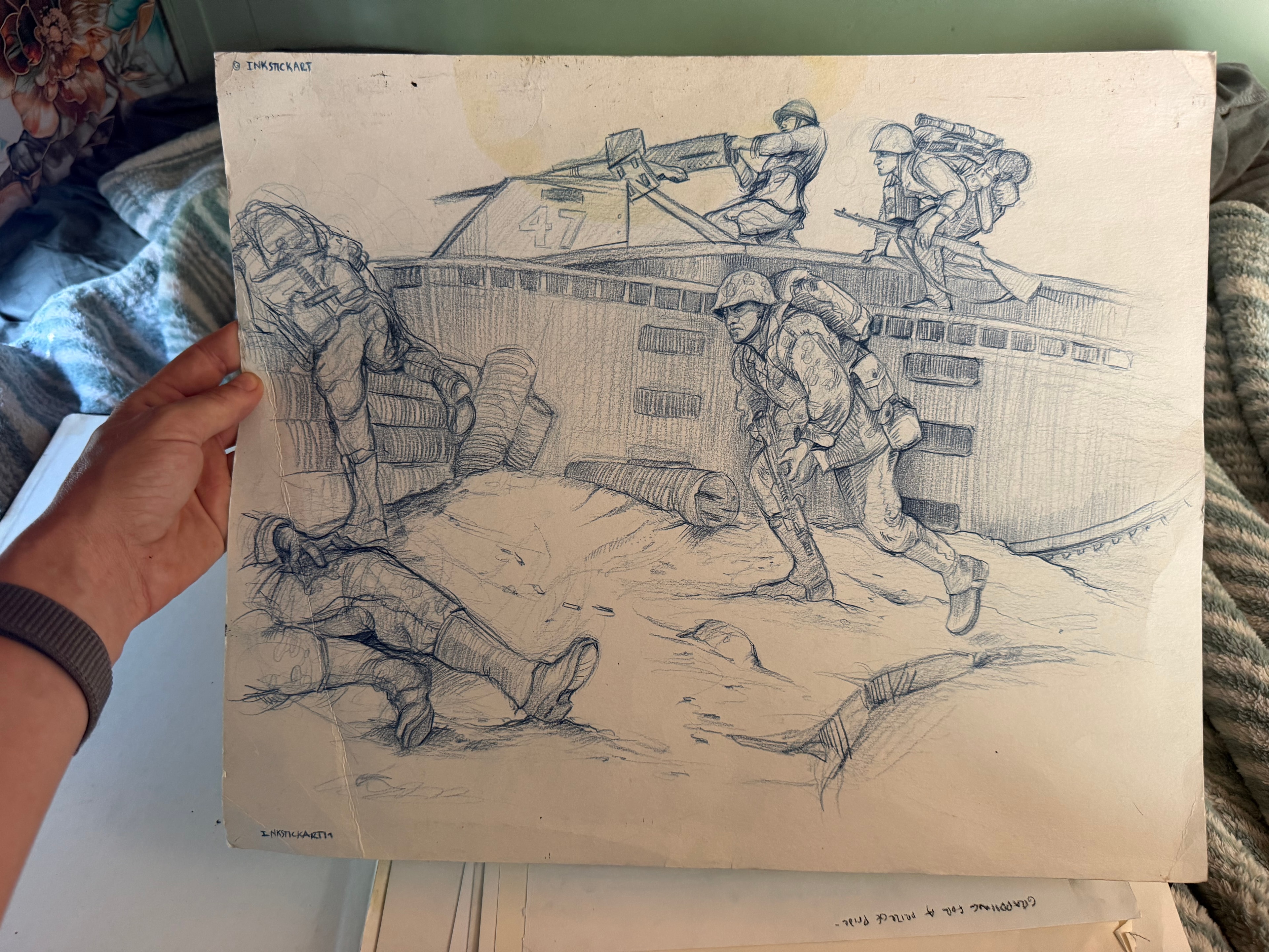 Soldiers & Tank — Battle Scene