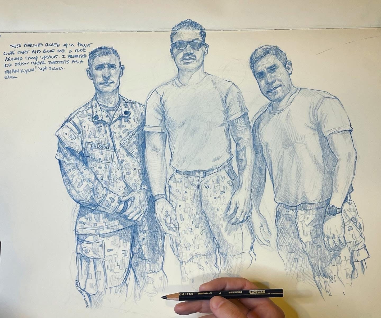 Three Marines, Camp Upshur