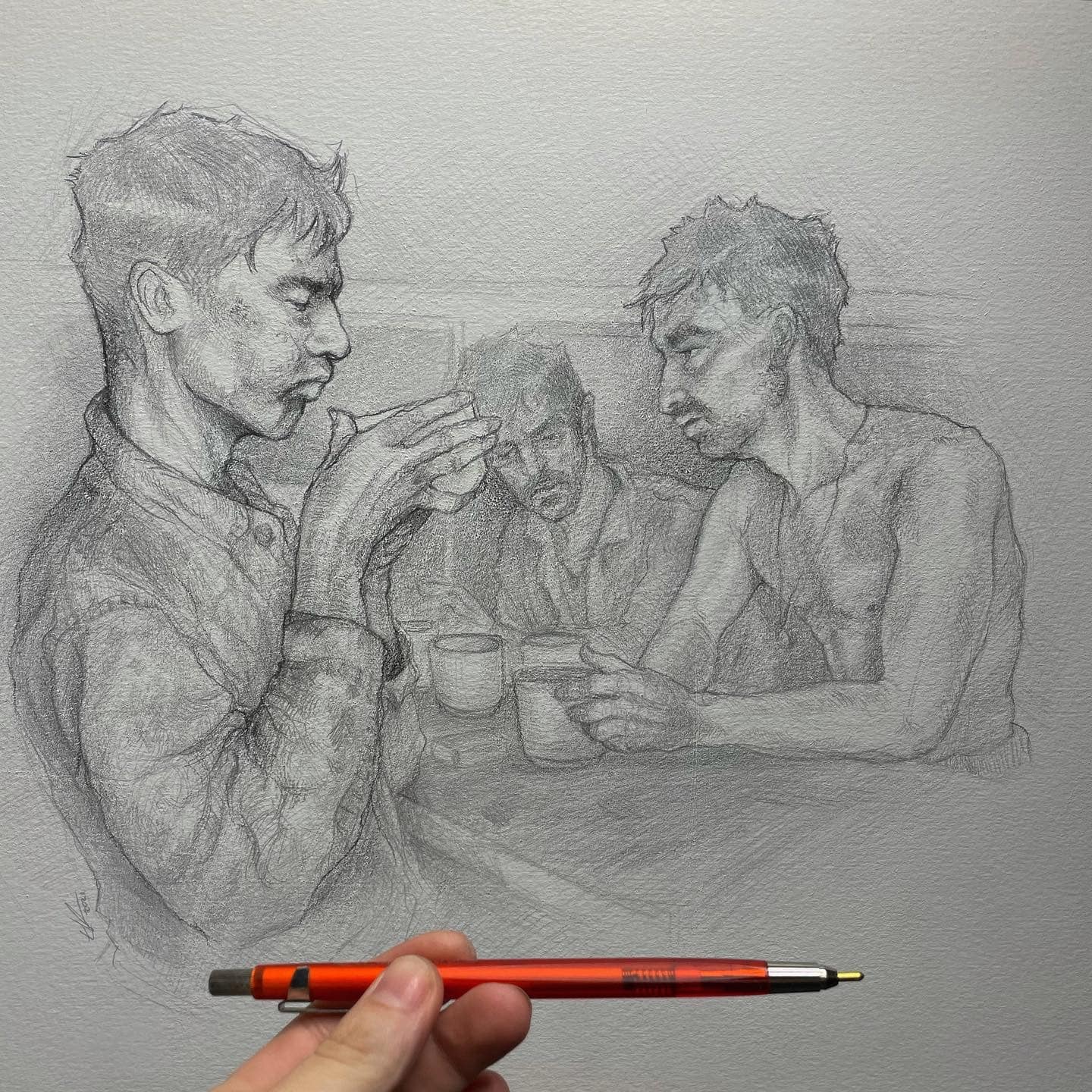 WWII Soldiers — Metalpoint