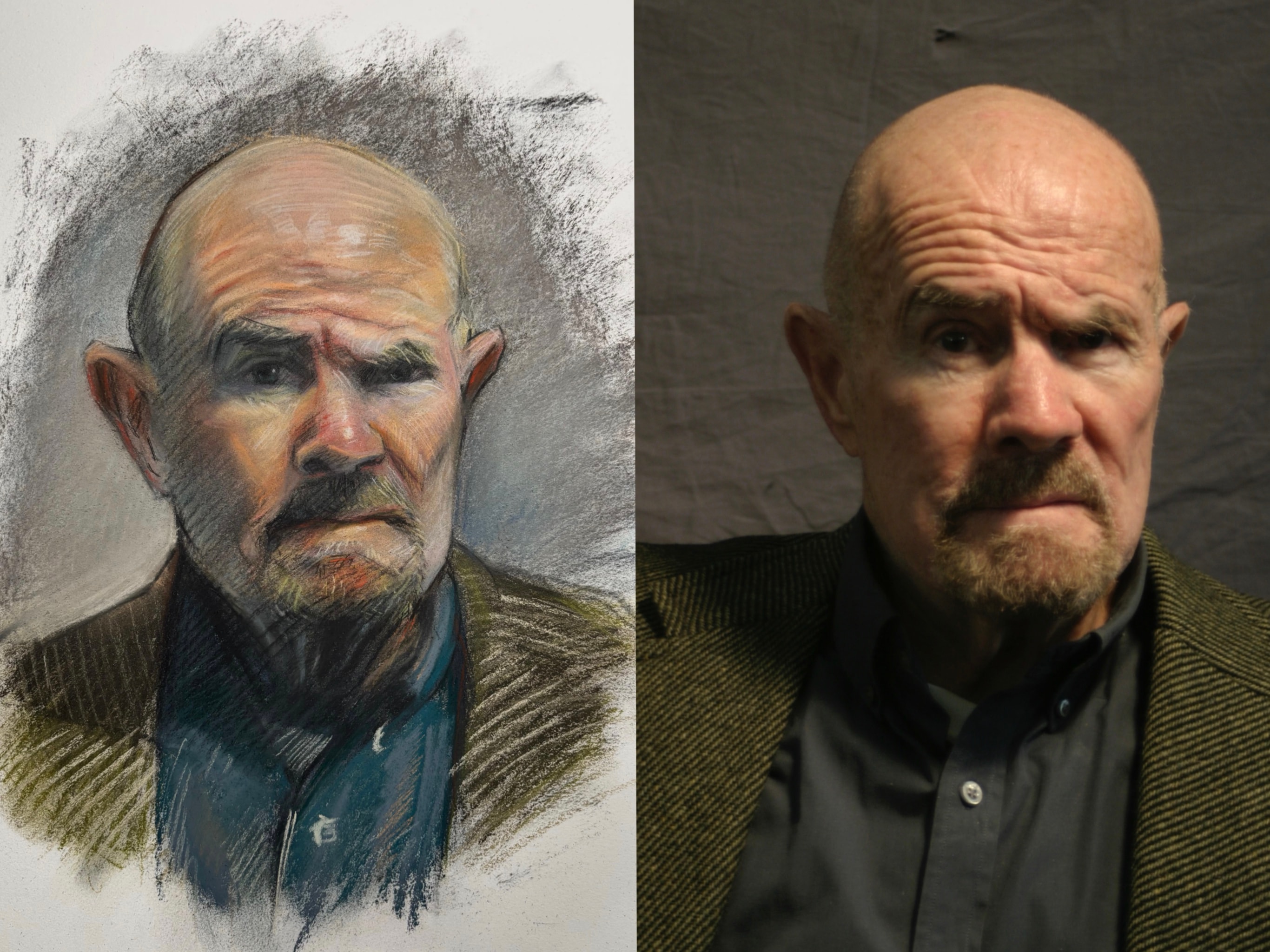 Bald Man Study — artwork by Elize McKelvey