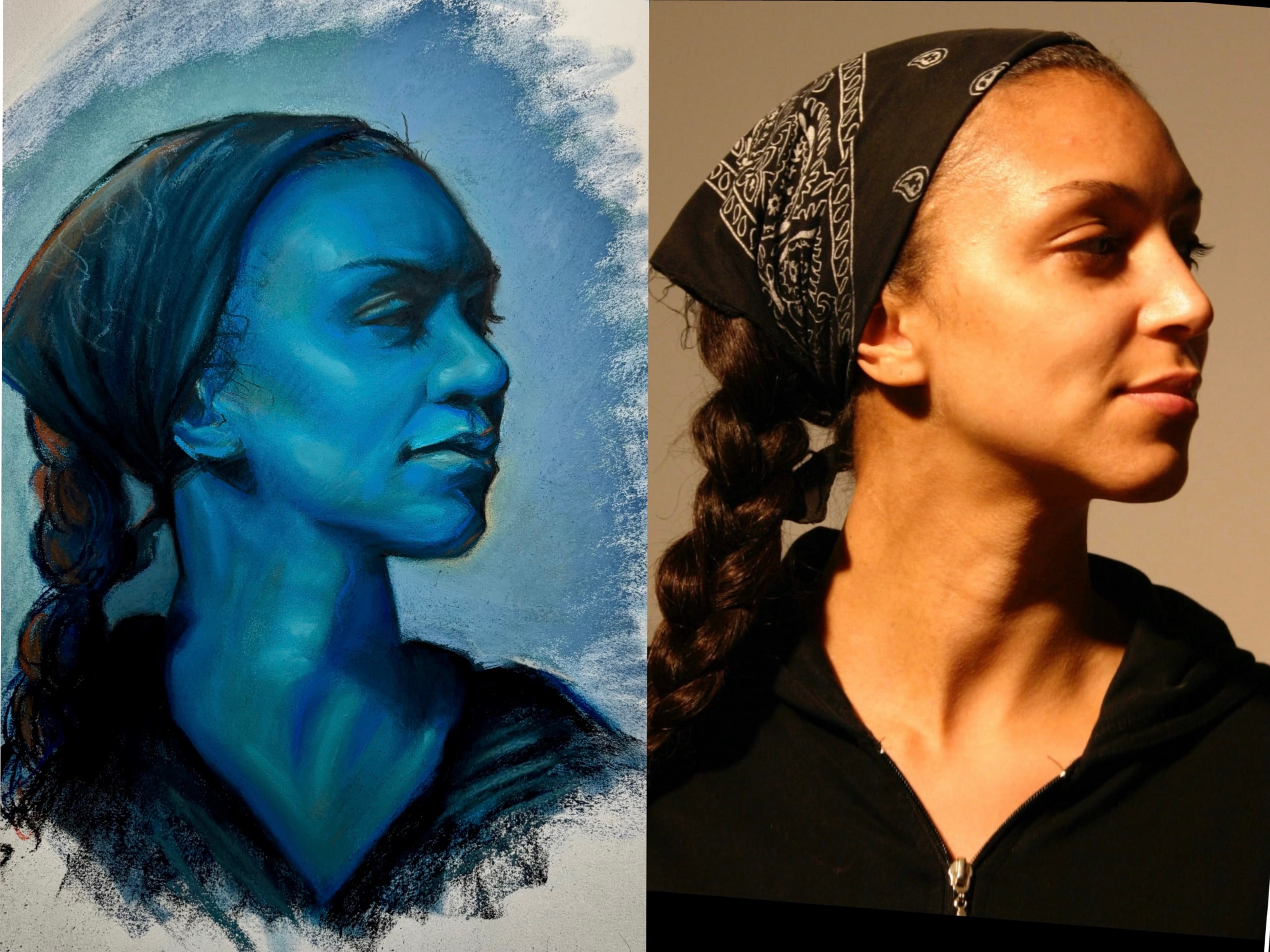 Blue Portrait — artwork by Elize McKelvey