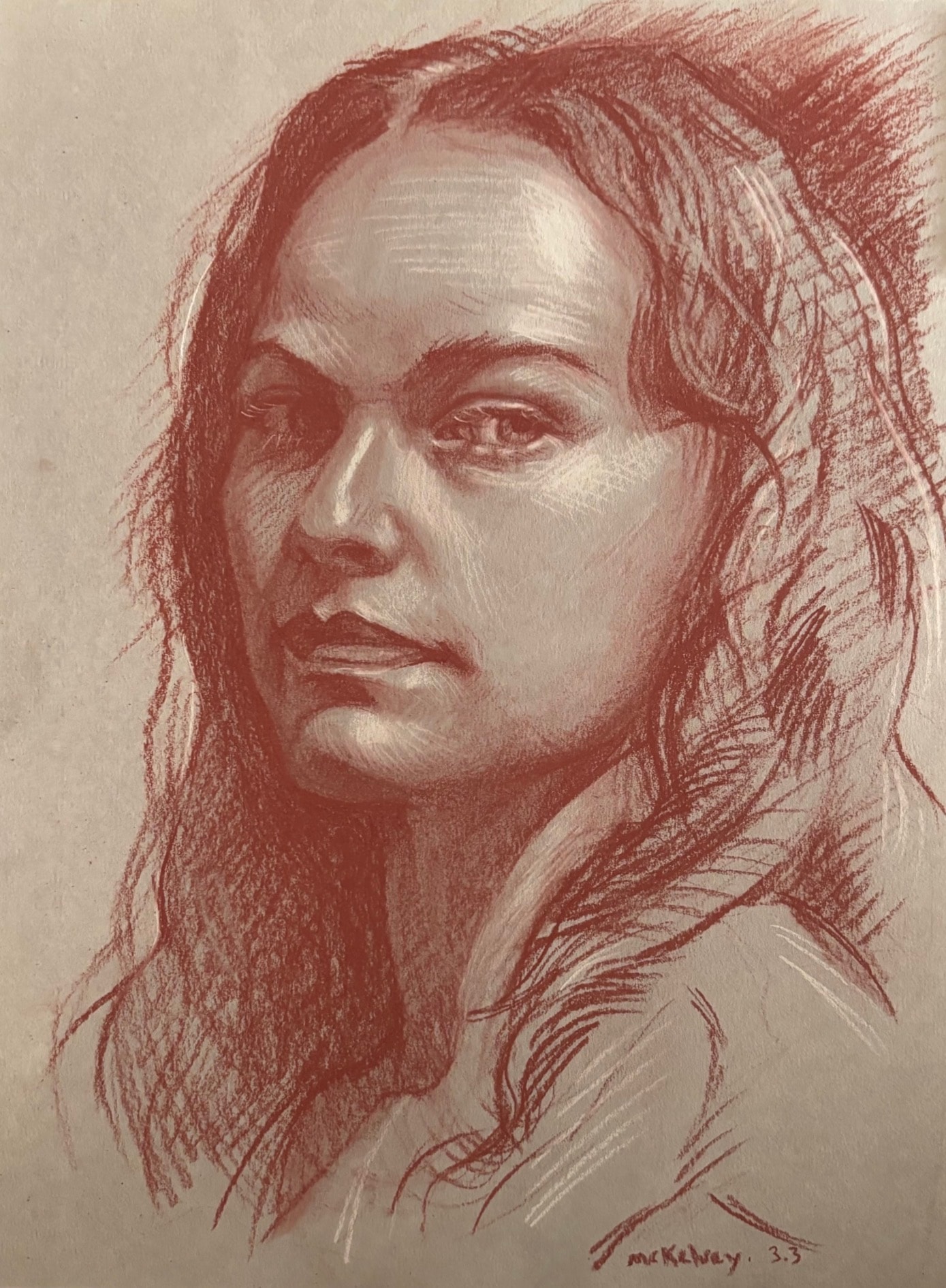 Red Chalk Study — artwork by Elize McKelvey